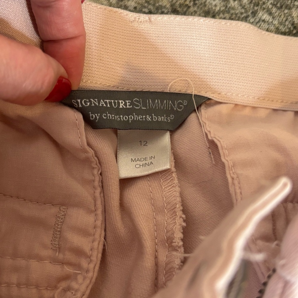 Christopher & Banks Blush Pink Pants Size 12 Signature Slimming - Picture 7 of 9